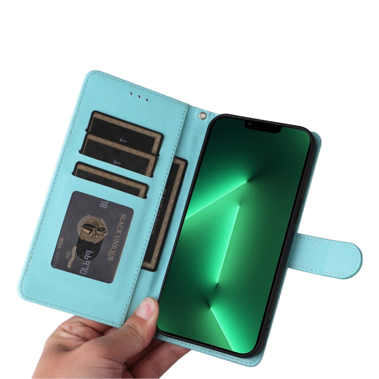 For iPhone 13 Pro Diamond Lattice Leather Flip Phone Case
