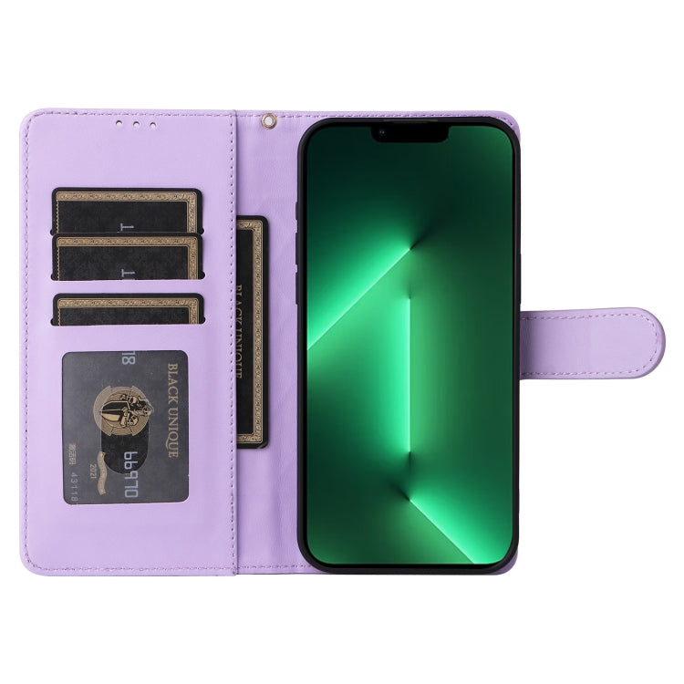 For iPhone 13 Pro Diamond Lattice Leather Flip Phone Case