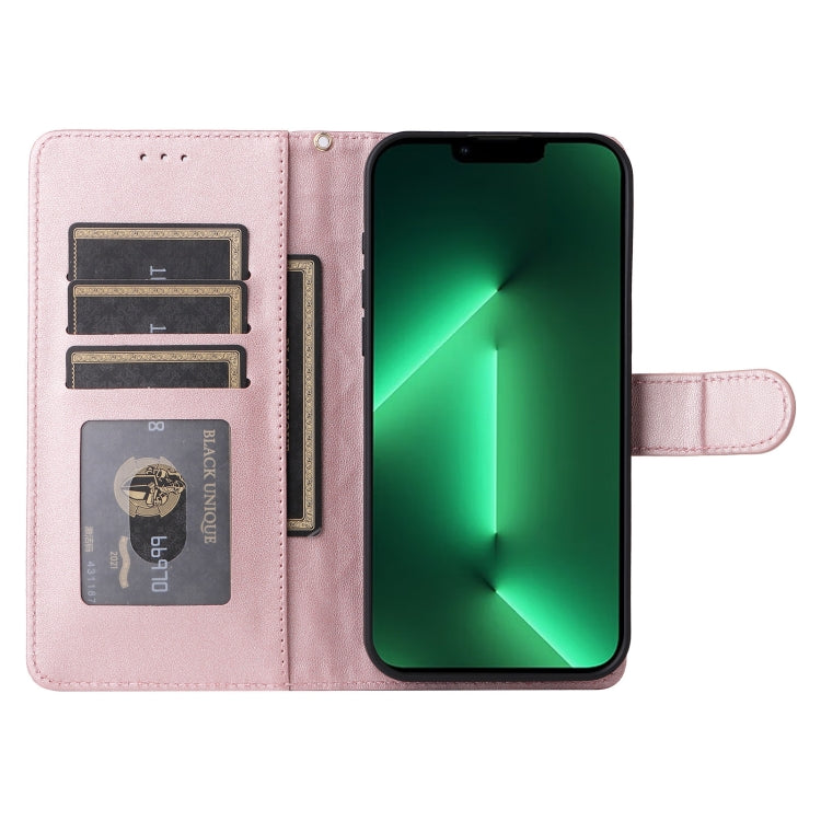 For iPhone 13 Pro Diamond Lattice Leather Flip Phone Case