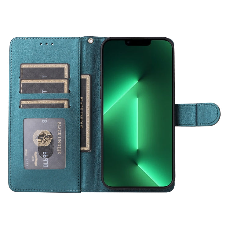 For iPhone 13 Pro Diamond Lattice Leather Flip Phone Case