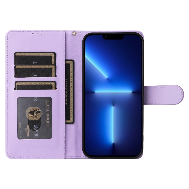 For iPhone 13 Pro Max Diamond Lattice Leather Flip Phone Case