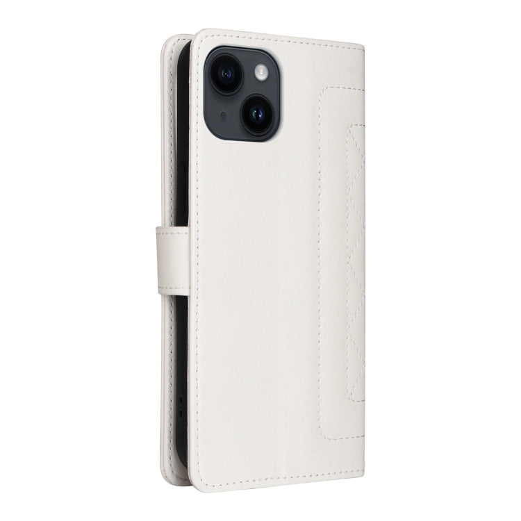 For iPhone 14 Diamond Lattice Leather Flip Phone Case