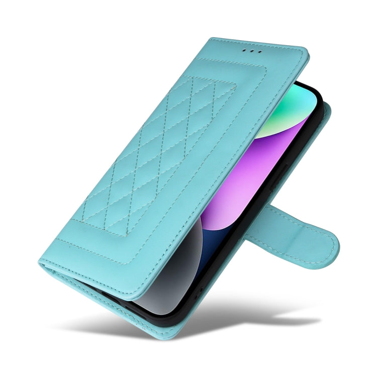 For iPhone 14 Diamond Lattice Leather Flip Phone Case