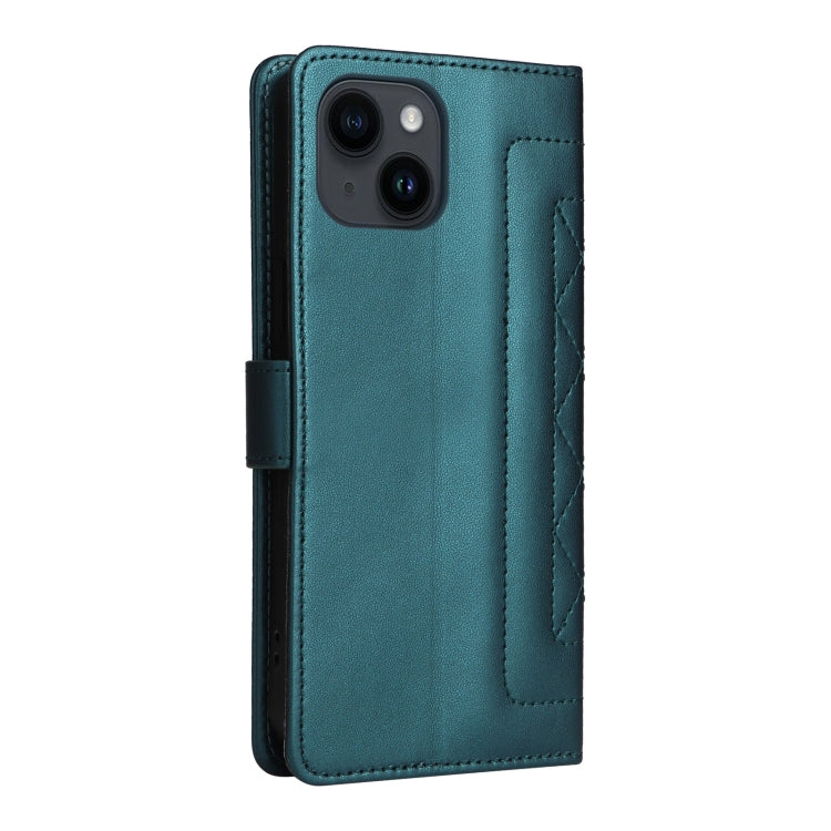 For iPhone 14 Diamond Lattice Leather Flip Phone Case