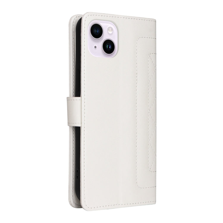 For iPhone 14 Plus Diamond Lattice Leather Flip Phone Case