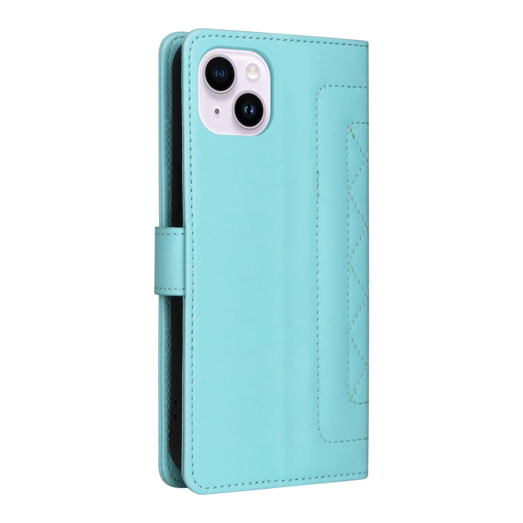 For iPhone 14 Plus Diamond Lattice Leather Flip Phone Case