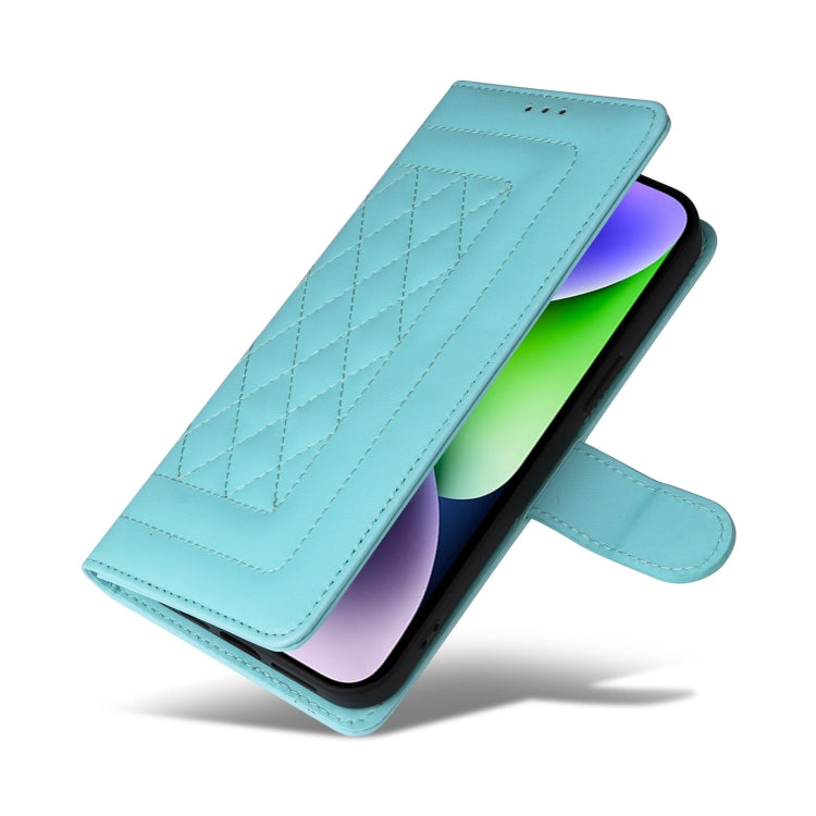 For iPhone 14 Plus Diamond Lattice Leather Flip Phone Case