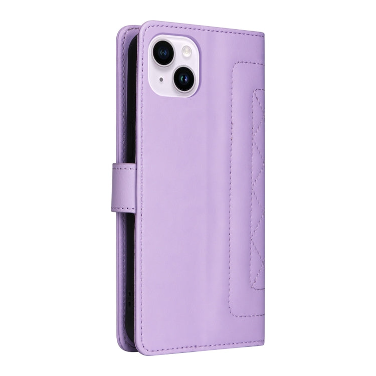 For iPhone 14 Plus Diamond Lattice Leather Flip Phone Case