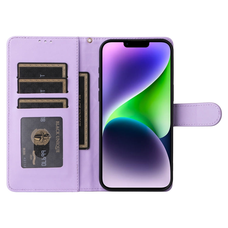 For iPhone 14 Plus Diamond Lattice Leather Flip Phone Case