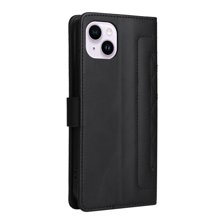 For iPhone 14 Plus Diamond Lattice Leather Flip Phone Case