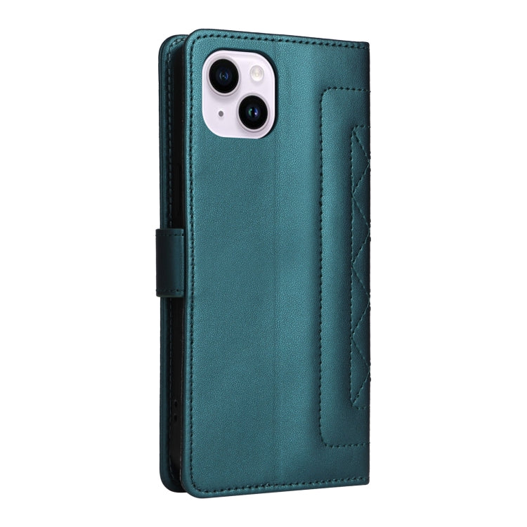 For iPhone 14 Plus Diamond Lattice Leather Flip Phone Case