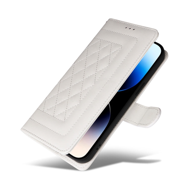 For iPhone 14 Pro Diamond Lattice Leather Flip Phone Case