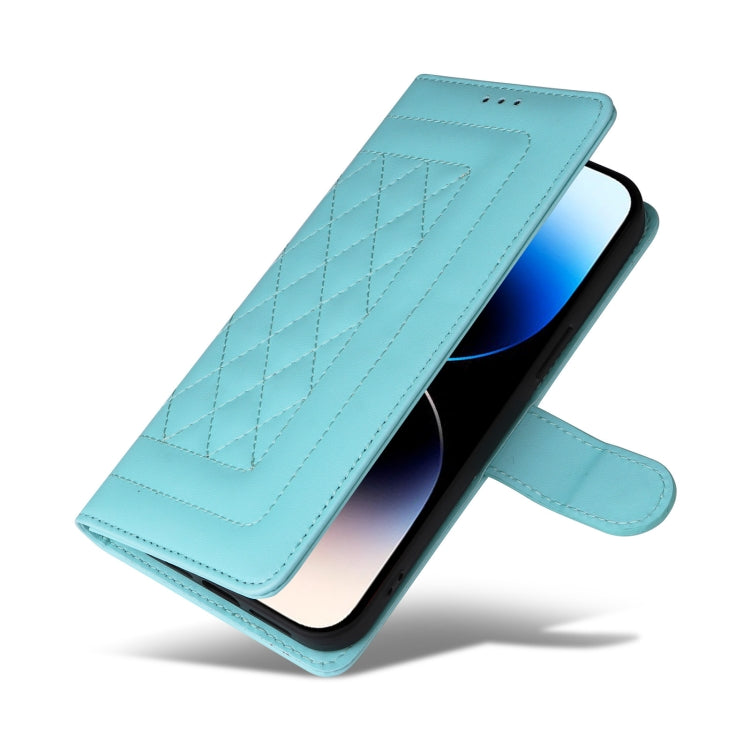 For iPhone 14 Pro Diamond Lattice Leather Flip Phone Case