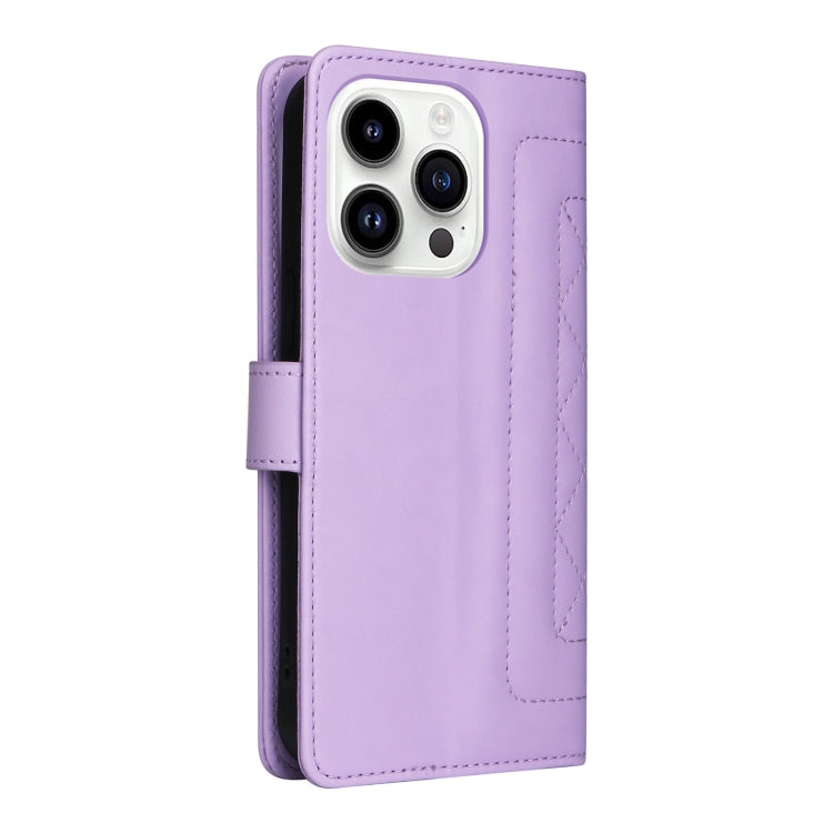 For iPhone 14 Pro Diamond Lattice Leather Flip Phone Case