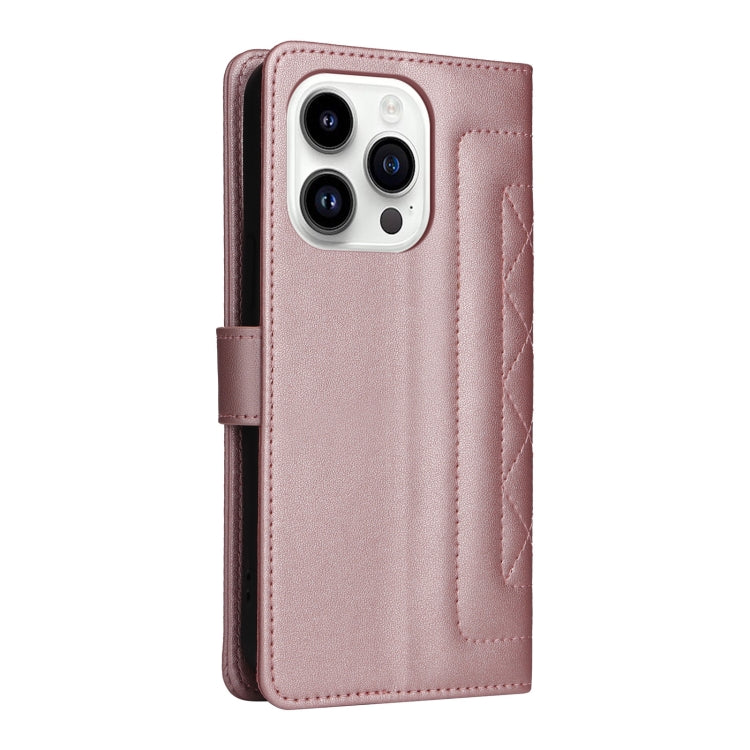For iPhone 14 Pro Diamond Lattice Leather Flip Phone Case