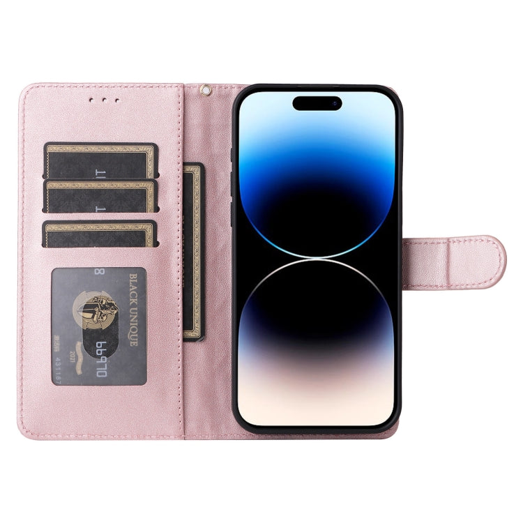 For iPhone 14 Pro Diamond Lattice Leather Flip Phone Case