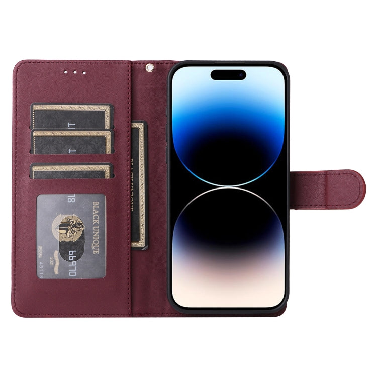For iPhone 14 Pro Diamond Lattice Leather Flip Phone Case