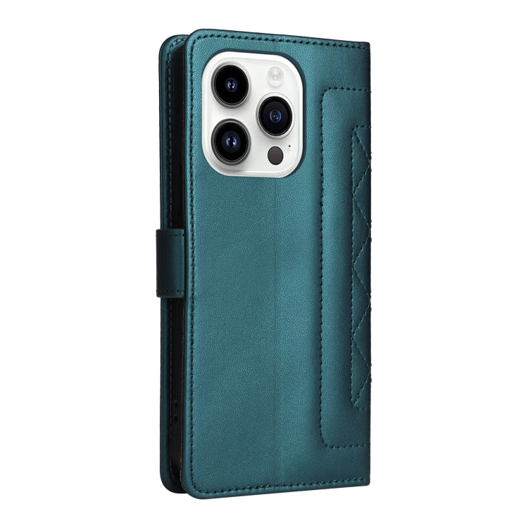 For iPhone 14 Pro Diamond Lattice Leather Flip Phone Case