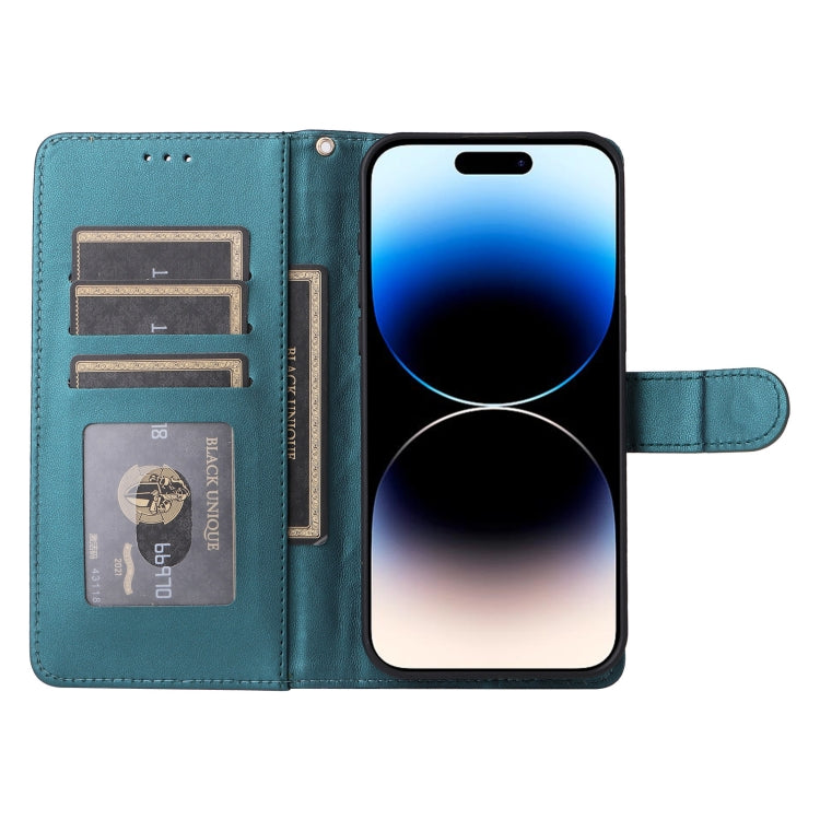 For iPhone 14 Pro Diamond Lattice Leather Flip Phone Case