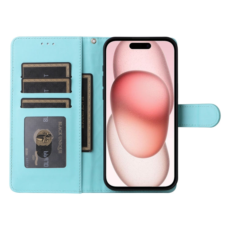 For iPhone 15 Diamond Lattice Leather Flip Phone Case