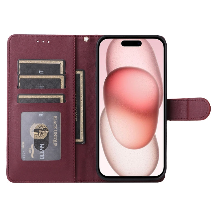 For iPhone 15 Diamond Lattice Leather Flip Phone Case