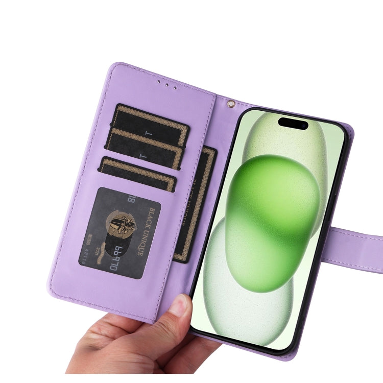 For iPhone 15 Plus Diamond Lattice Leather Flip Phone Case