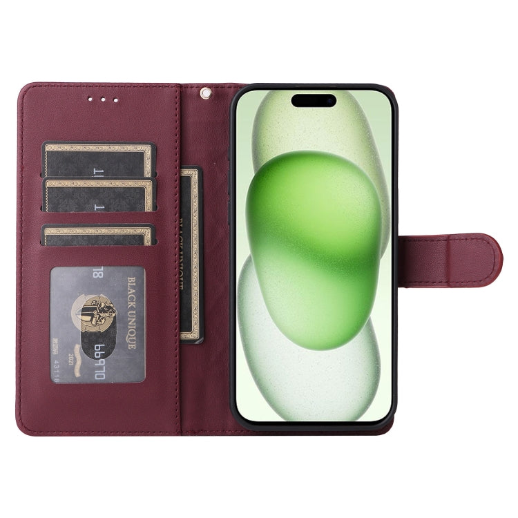 For iPhone 15 Plus Diamond Lattice Leather Flip Phone Case