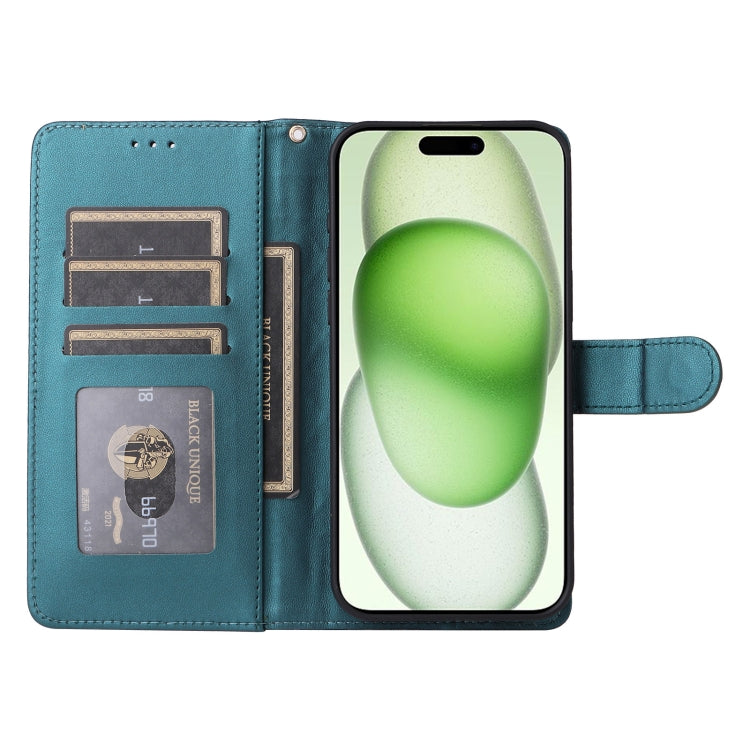 For iPhone 15 Plus Diamond Lattice Leather Flip Phone Case