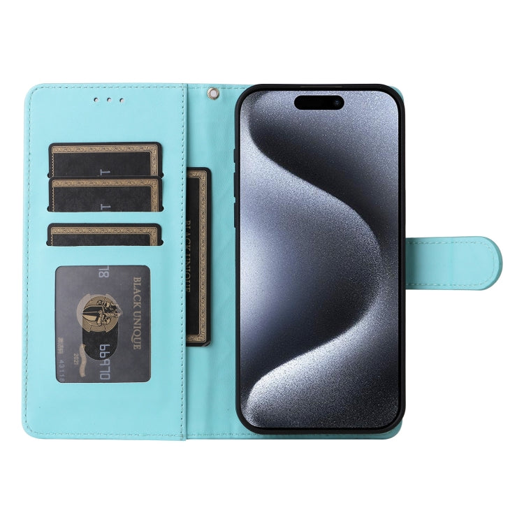 For iPhone 15 Pro Diamond Lattice Leather Flip Phone Case