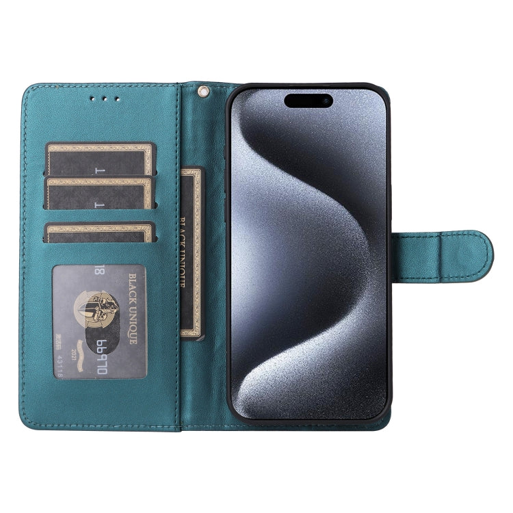 For iPhone 15 Pro Diamond Lattice Leather Flip Phone Case