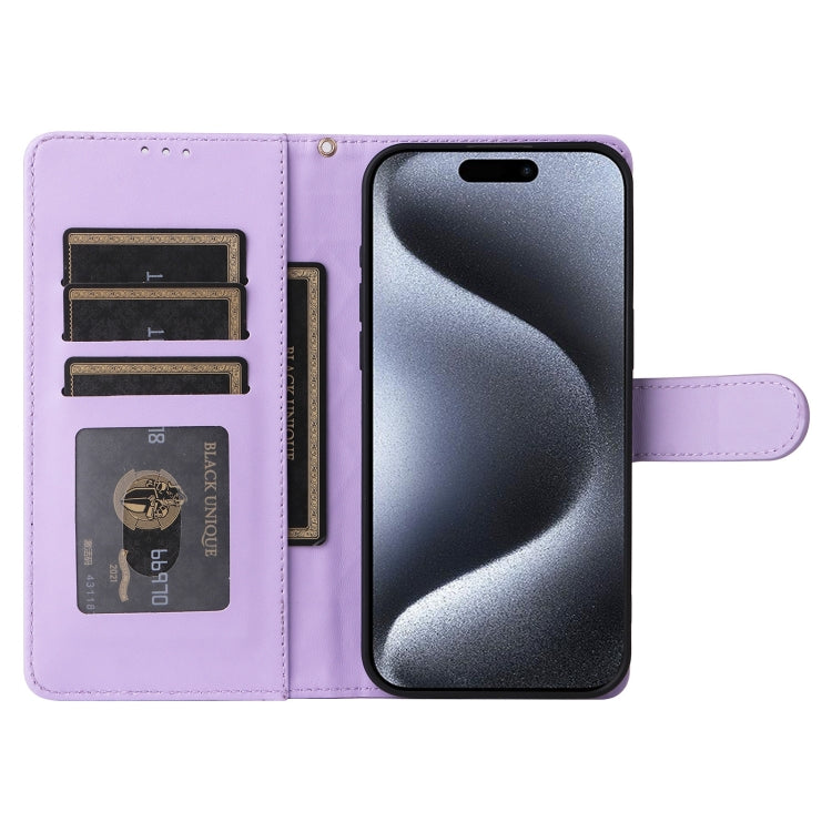 For iPhone 15 Pro Max Diamond Lattice Leather Flip Phone Case