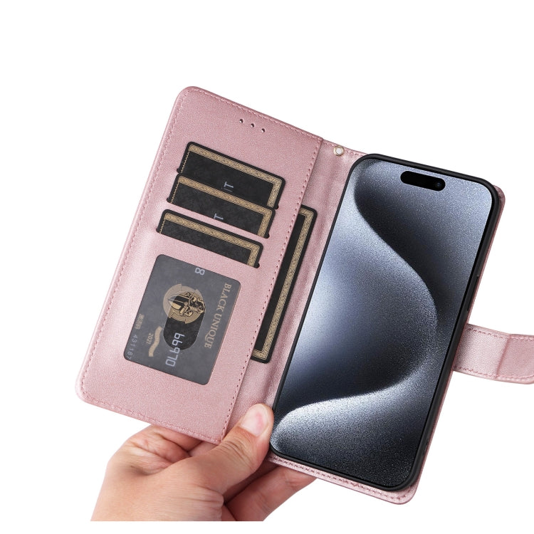 For iPhone 15 Pro Max Diamond Lattice Leather Flip Phone Case