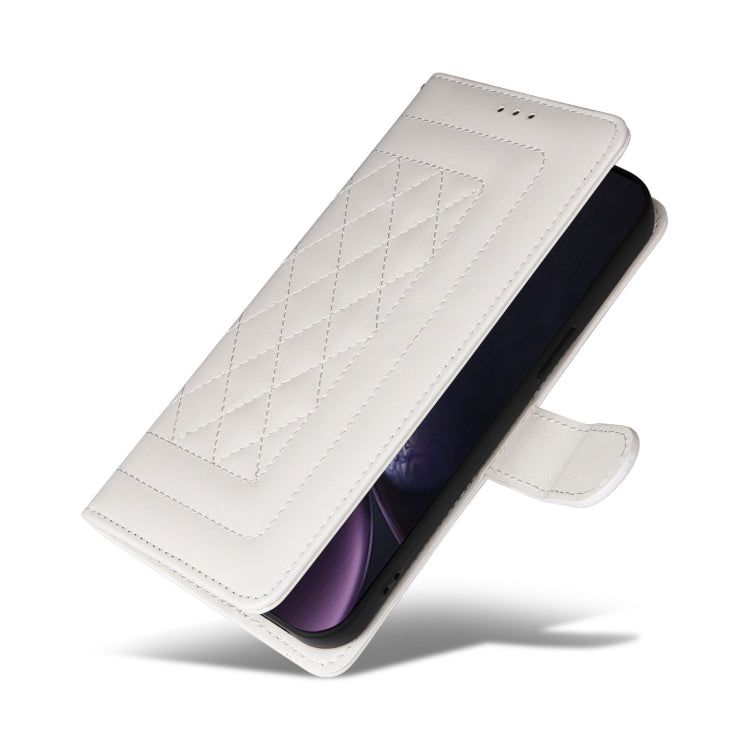 For iPhone XR Diamond Lattice Leather Flip Phone Case