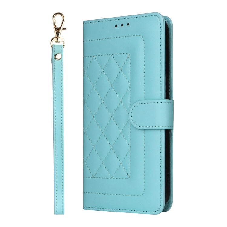 For iPhone XR Diamond Lattice Leather Flip Phone Case