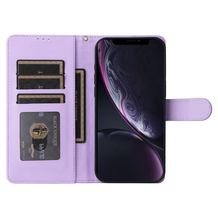 For iPhone XR Diamond Lattice Leather Flip Phone Case