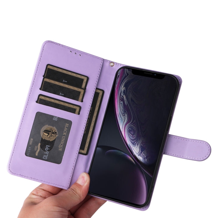 For iPhone XR Diamond Lattice Leather Flip Phone Case