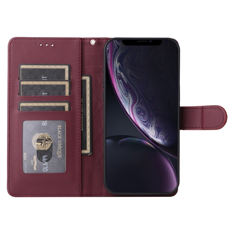 For iPhone XR Diamond Lattice Leather Flip Phone Case