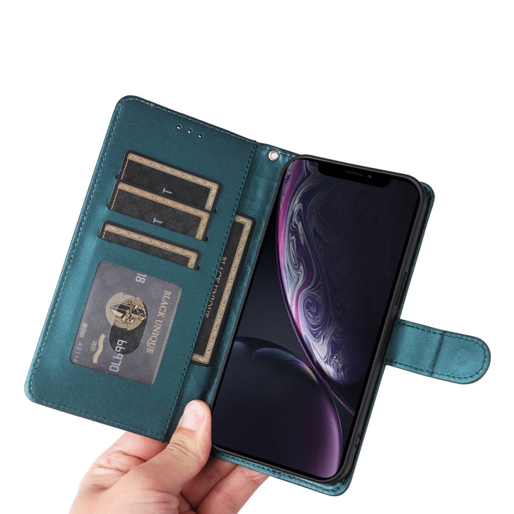 For iPhone XR Diamond Lattice Leather Flip Phone Case