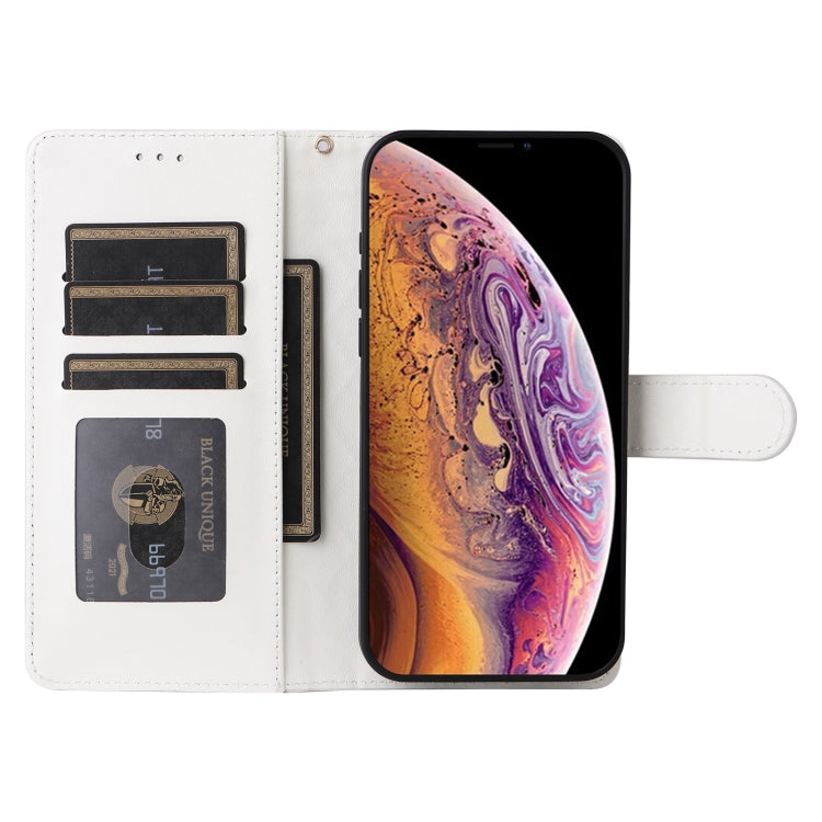 For iPhone XS / X Diamond Lattice Leather Flip Phone Case