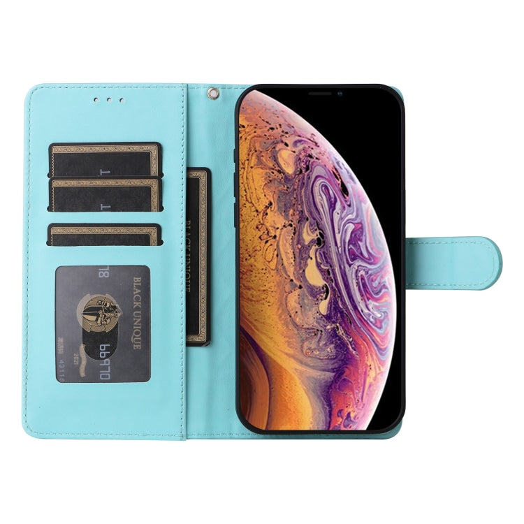 For iPhone XS / X Diamond Lattice Leather Flip Phone Case