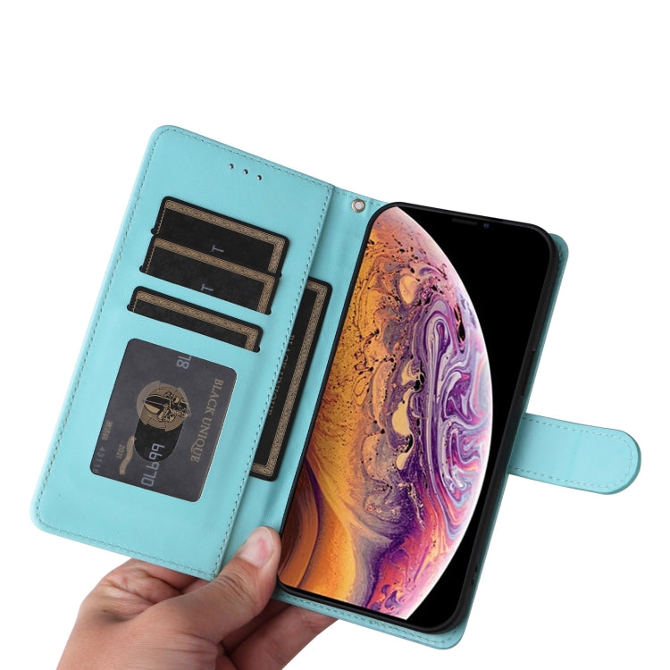 For iPhone XS / X Diamond Lattice Leather Flip Phone Case