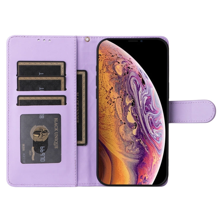 For iPhone XS / X Diamond Lattice Leather Flip Phone Case