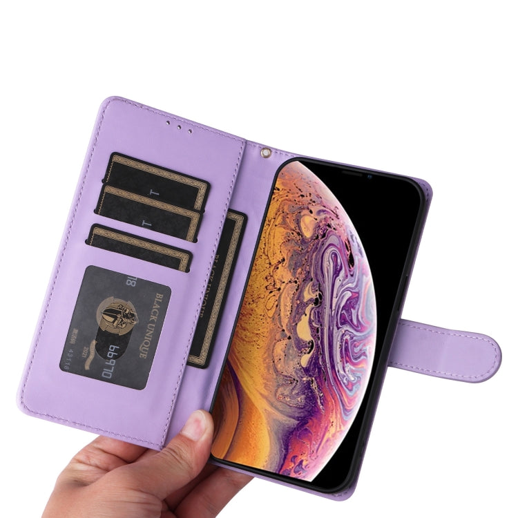 For iPhone XS / X Diamond Lattice Leather Flip Phone Case