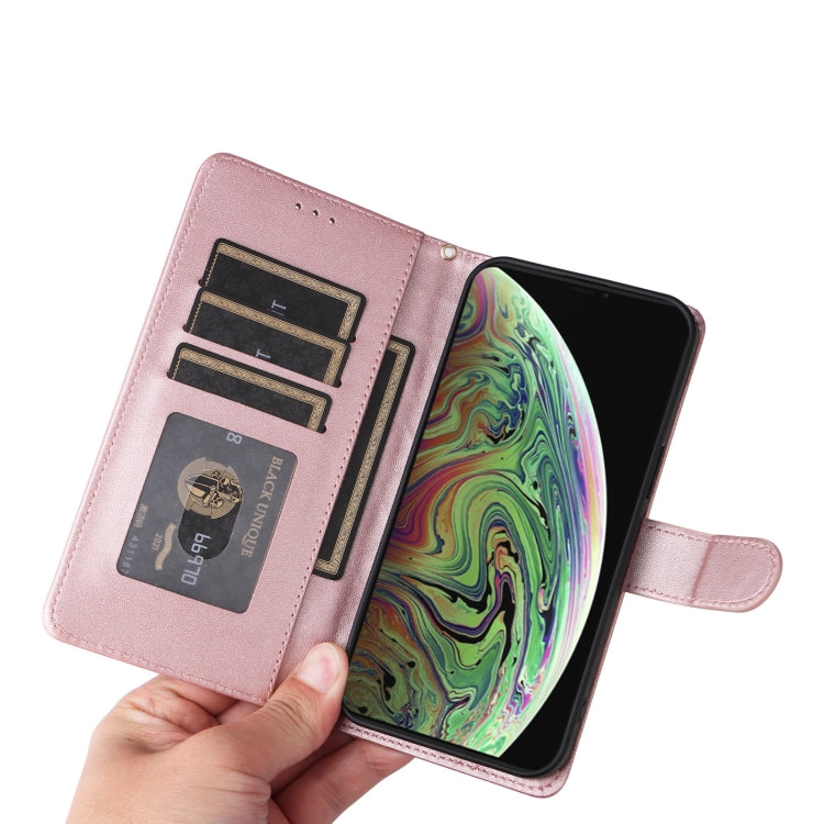 For iPhone XS Max Diamond Lattice Leather Flip Phone Case