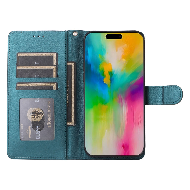 For iPhone 16 Diamond Lattice Leather Flip Phone Case