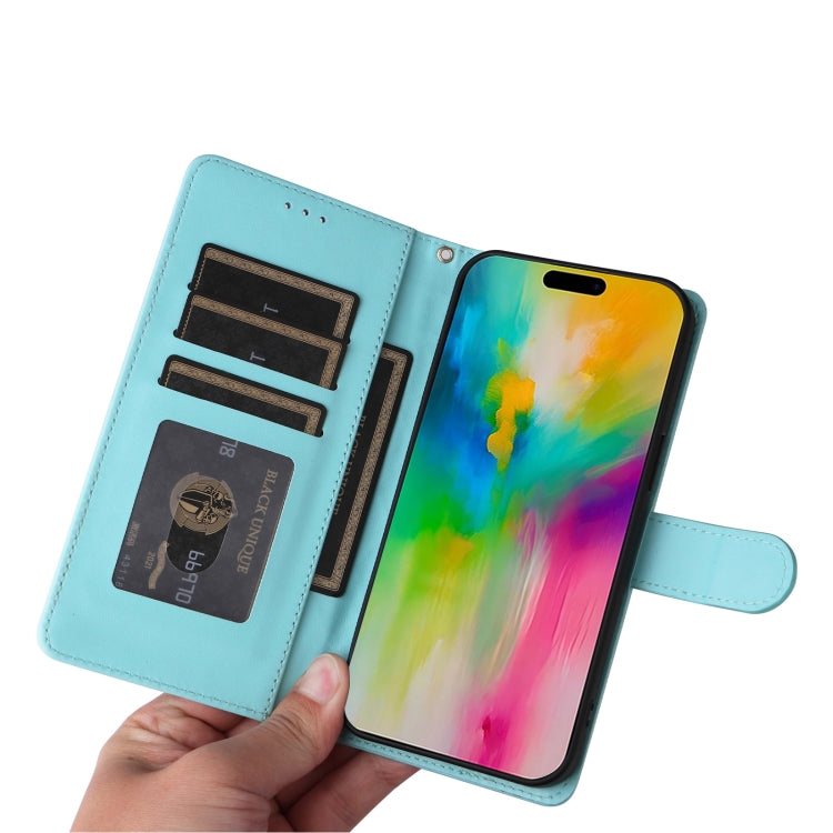 For iPhone 16 Pro Diamond Lattice Leather Flip Phone Case
