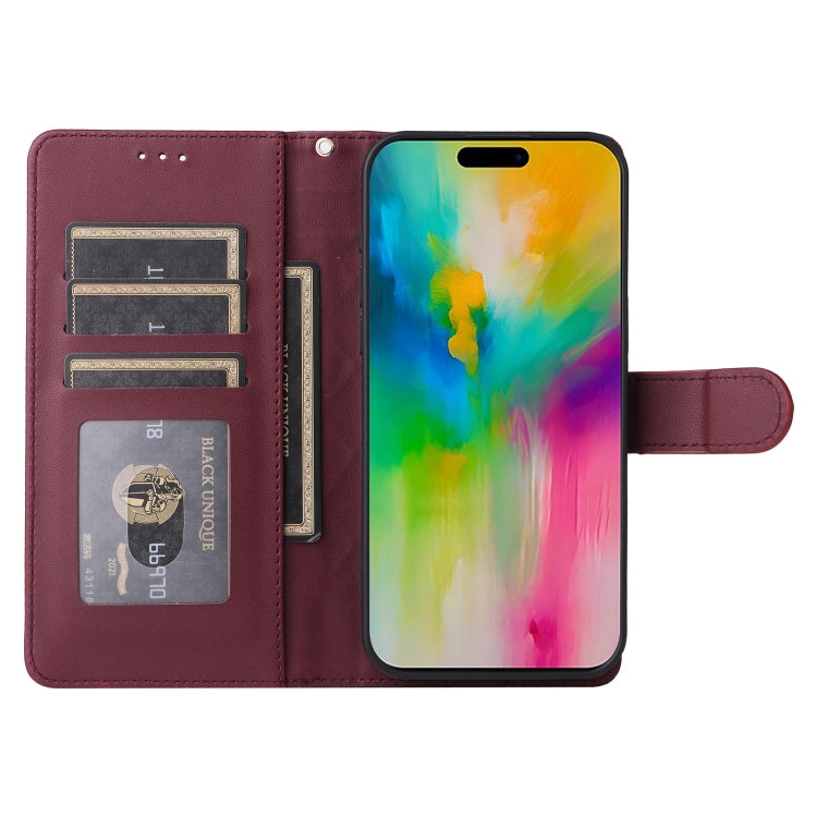 For iPhone 16 Pro Diamond Lattice Leather Flip Phone Case