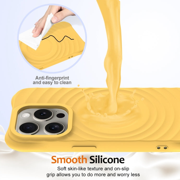 For iPhone 13 Pro Max Wave Texture MagSafe Magnetic Liquid Silicone Phone Case