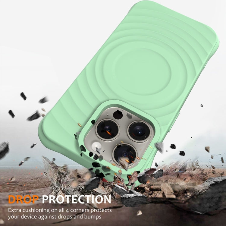 For iPhone 13 Pro Wave Texture MagSafe Magnetic Liquid Silicone Phone Case