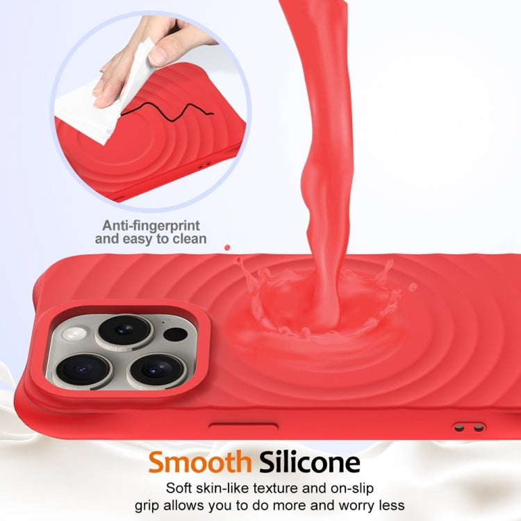For iPhone 13 Pro Wave Texture MagSafe Magnetic Liquid Silicone Phone Case